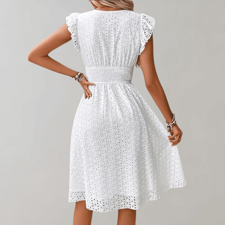 Women's Casual V-Neck Midi Dress