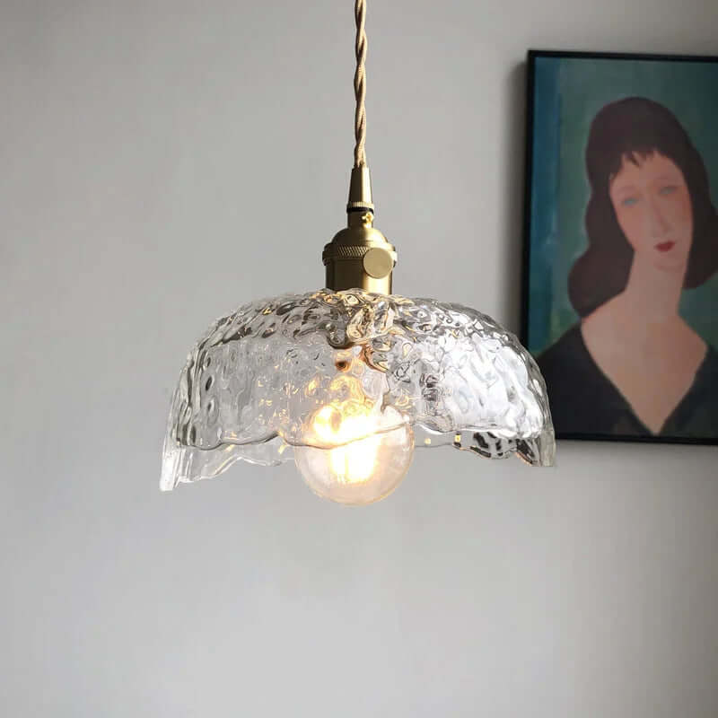 Modern Brass & Glass Pendant Light