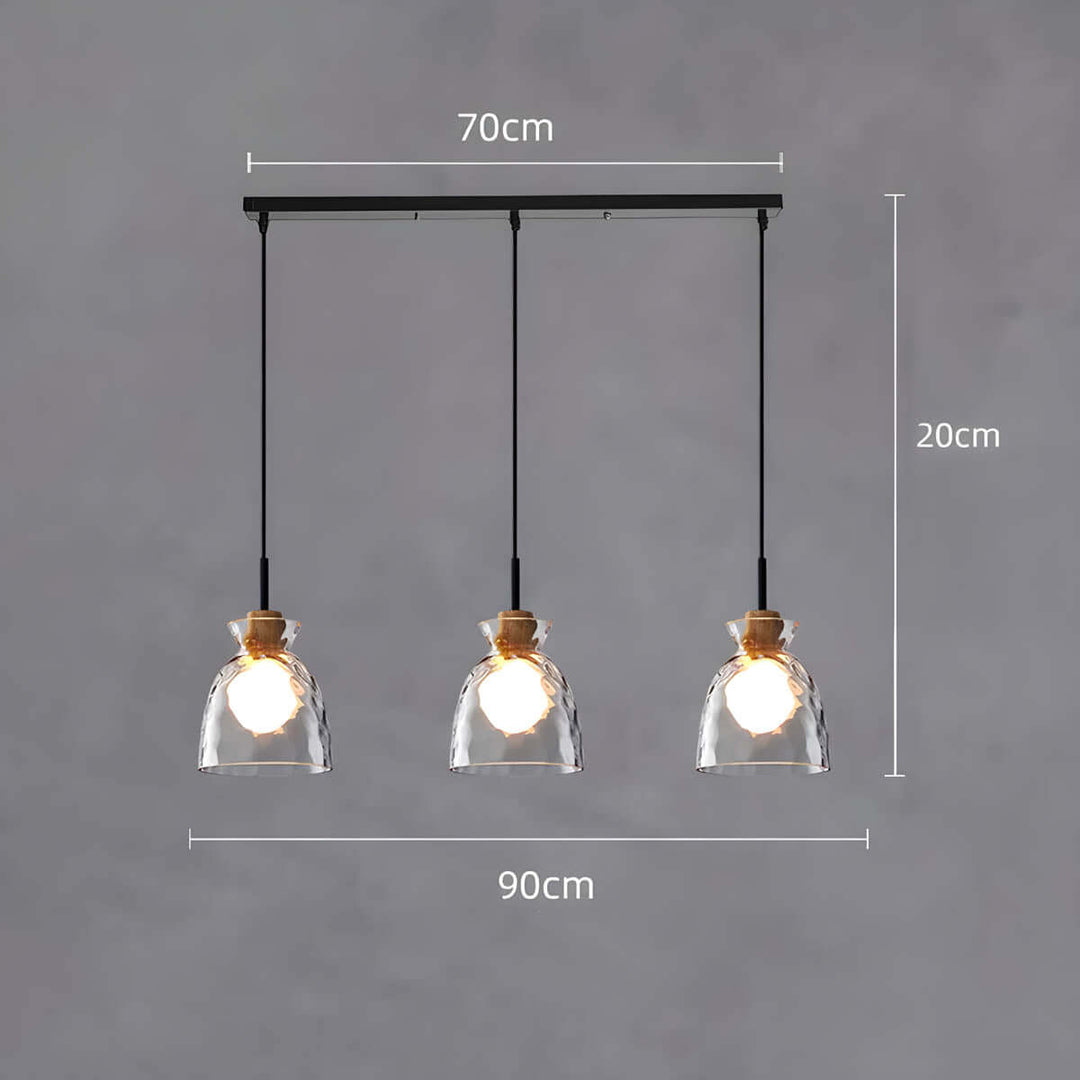 Modern Glass Chandelier for Dining Room, Entryway or Kitchen Lighting