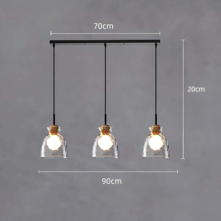 Modern Glass Chandelier for Dining Room, Entryway or Kitchen Lighting