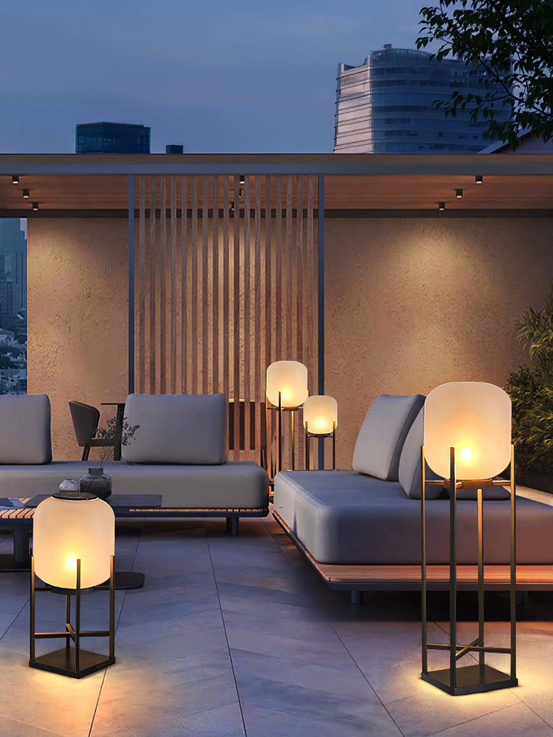 Solar Outdoor Floor Lamp Lantern