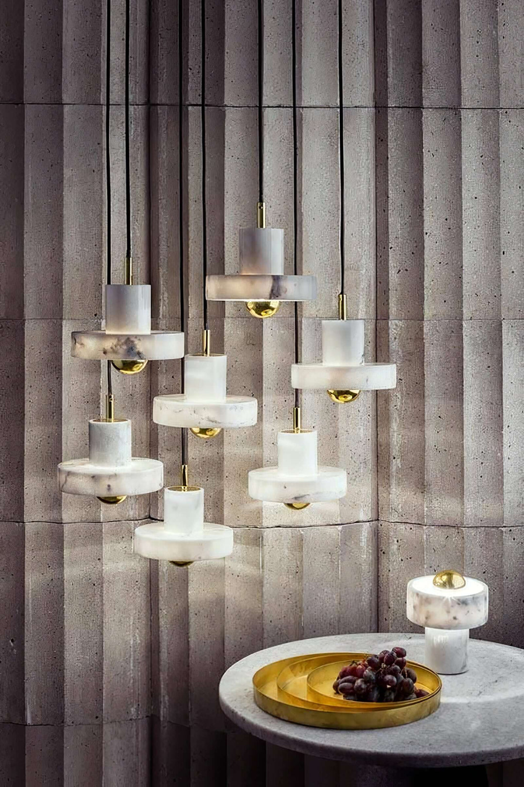 Marble Pendant Lamp with Integrated LED