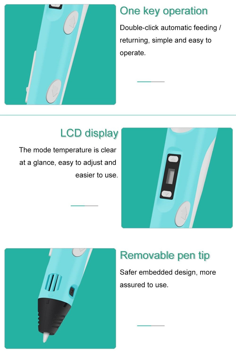 3D Creative Drawing Pen - Adjustable Speed, USB Powered