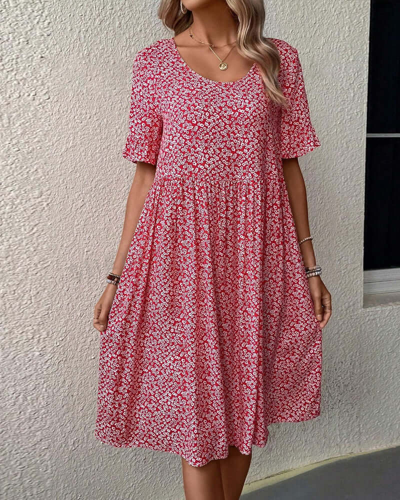 Women's Floral Pattern Dress - Effortless & Chic