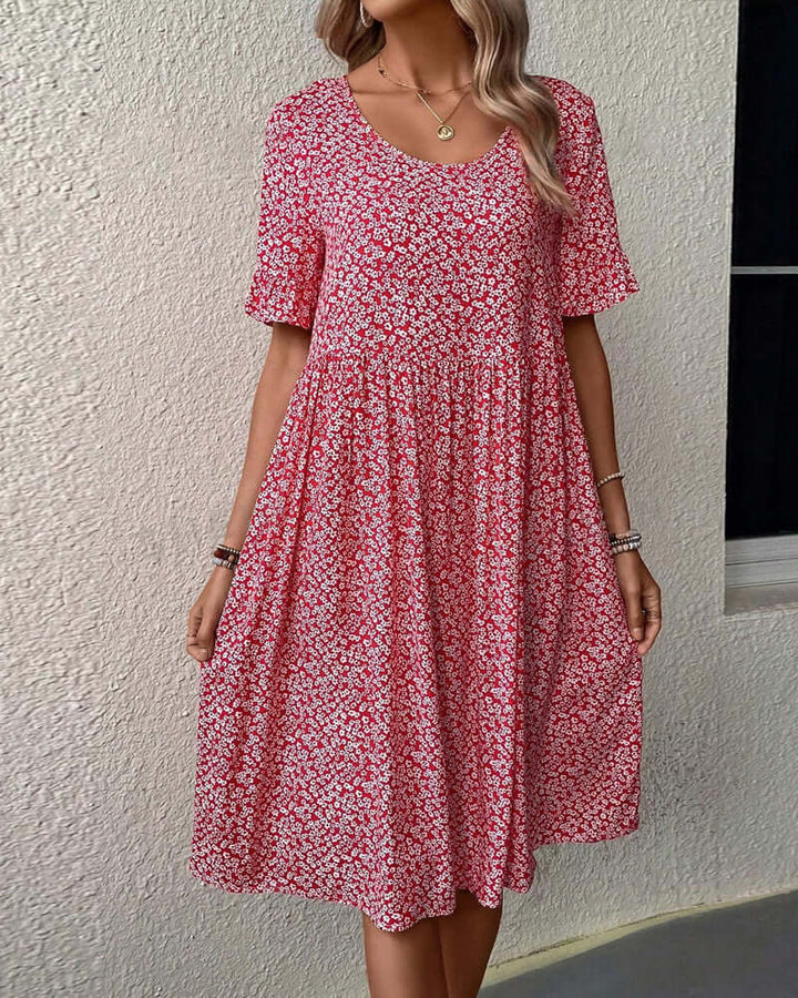 Women's Floral Pattern Dress - Effortless & Chic