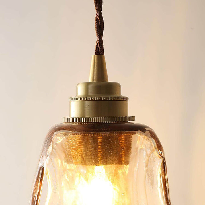 Brown Glass Pendant Light Fixture