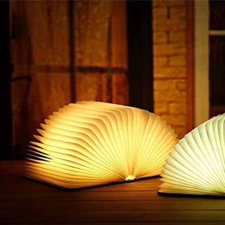 LED Book Lamp, Rechargeable, Dimmable, Brown, 22cm