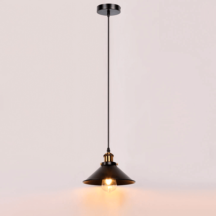 Vintage Brass Cone Pendant Light