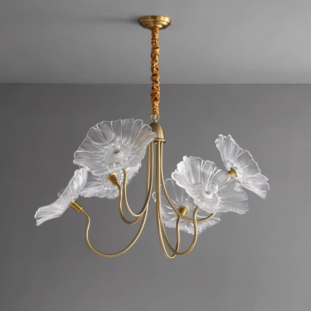 Elegant Frosted Glass Flower Chandelier