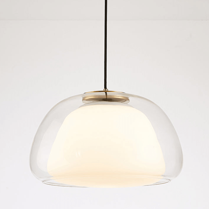 Modern White Glass Pendant Light