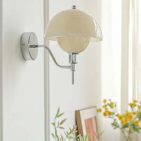 Elegant Mushroom Glass Wall Light