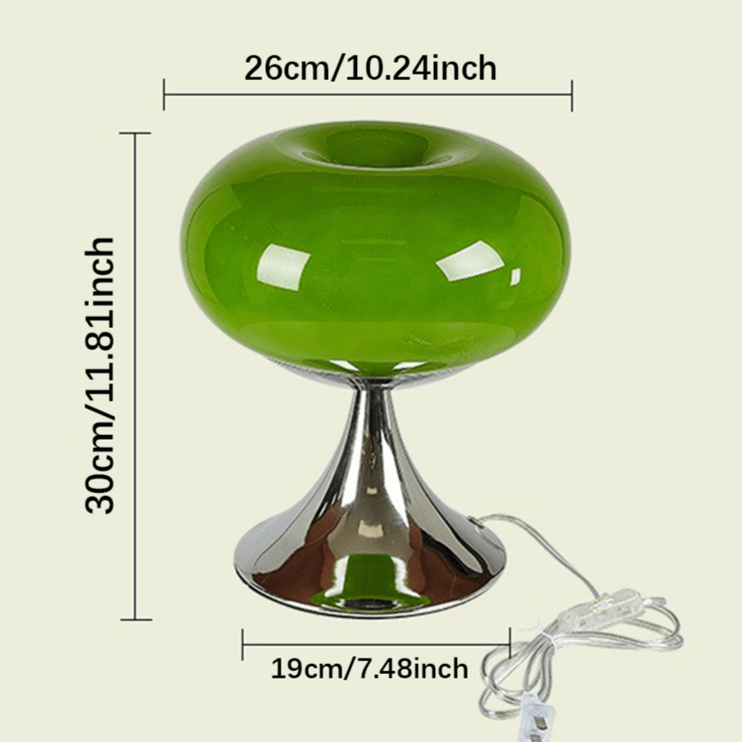 Vintage Apple Glass Table Lamp