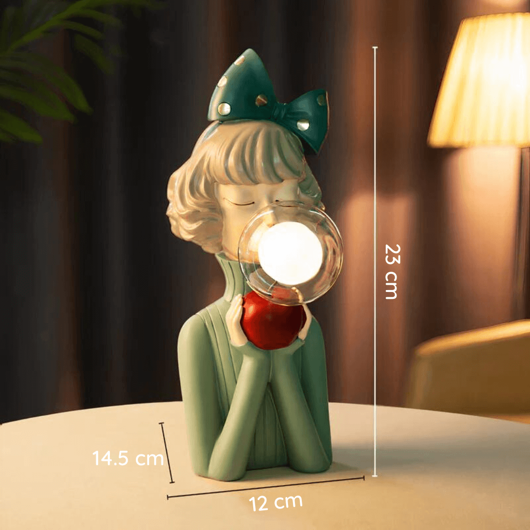 Elegant Resin Table Lamp with USB Power