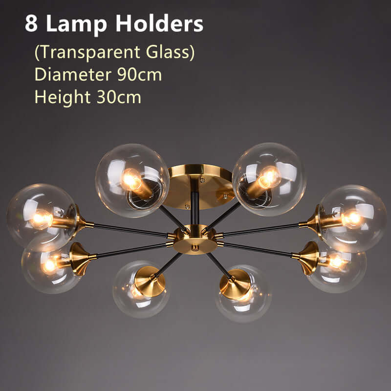 Modern Copper LED Chandelier