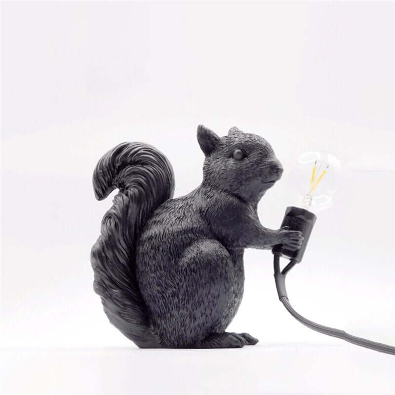 Cute Squirrel Resin Table Lamp with LED Bulb