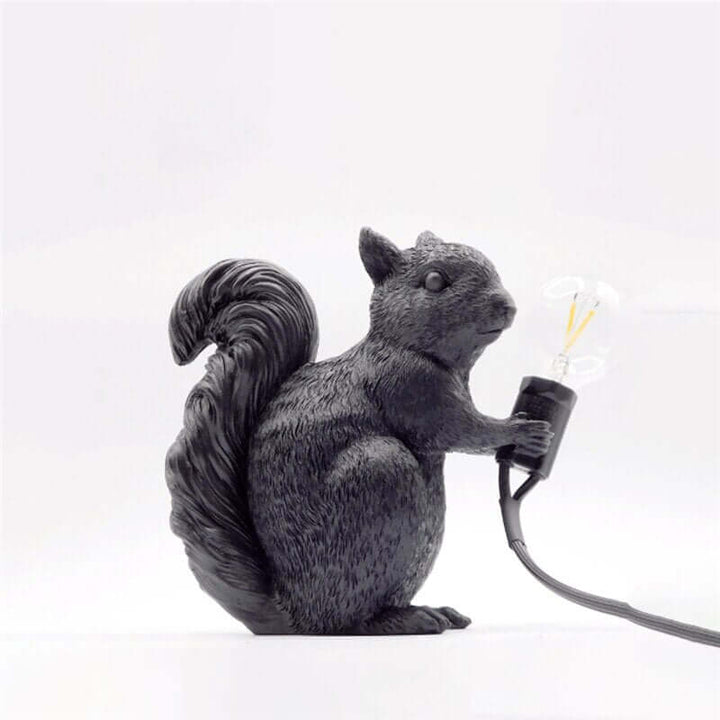 Cute Squirrel Resin Table Lamp with LED Bulb