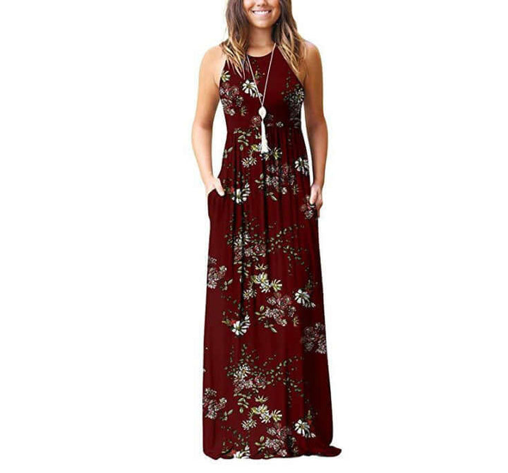 Floral Midi Dress - Breathable & Elegant