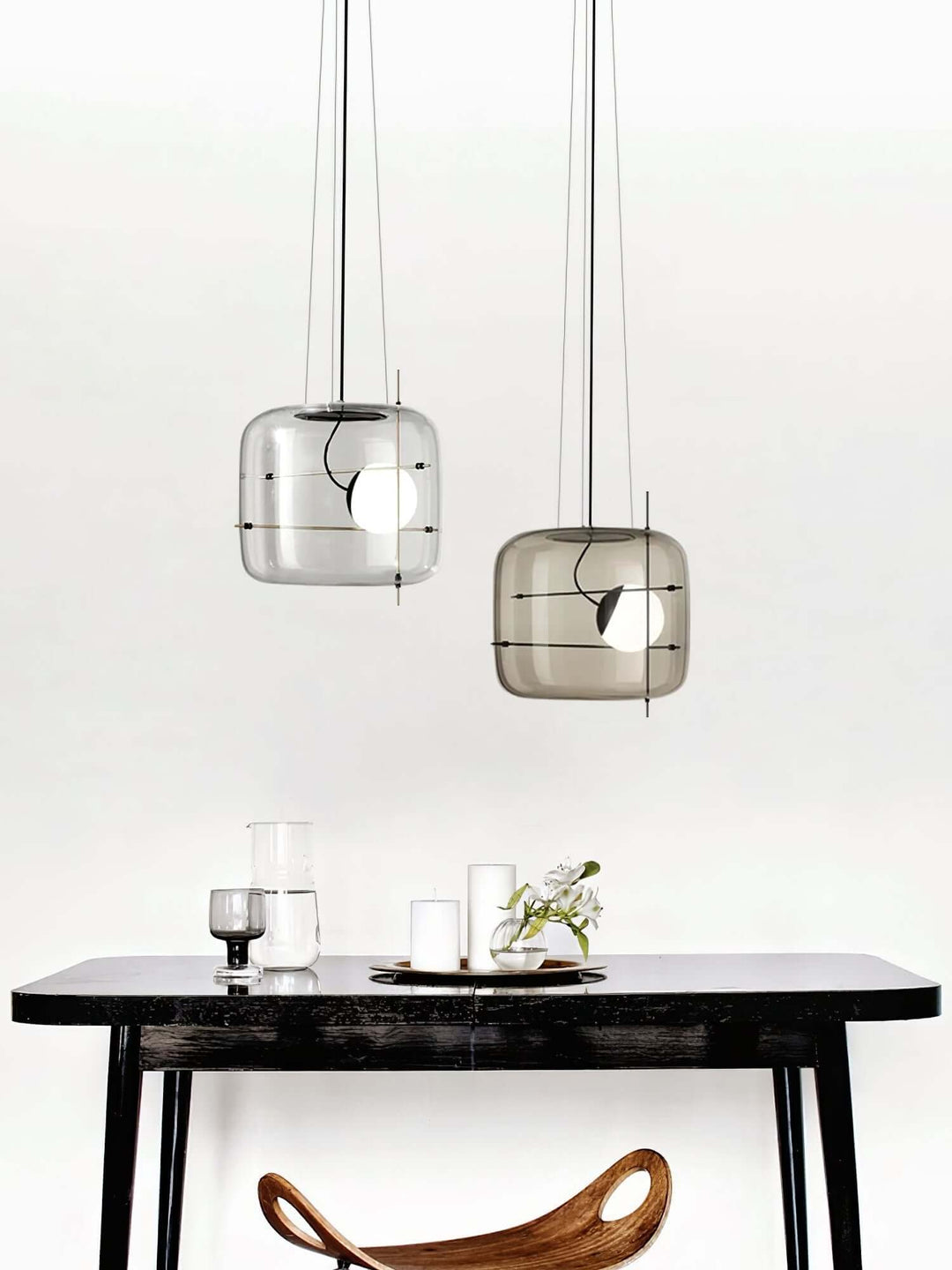 Modern Glass Pendant Light 30cm
