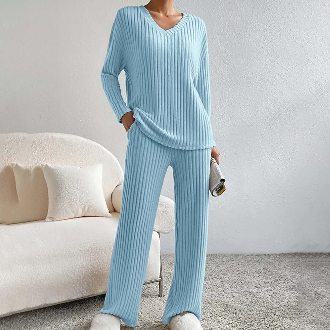 Women's 2-Piece Ribbed Lounge Set