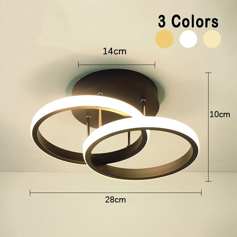 Modern 3-Ring LED Ceiling Light