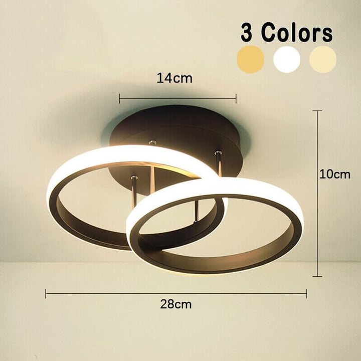 Modern 3-Ring LED Ceiling Light