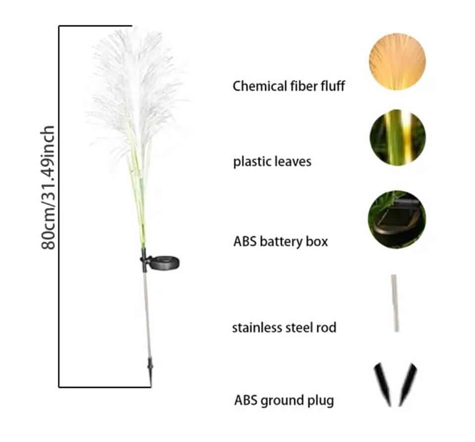 Solar Fiber Reed Garden Light