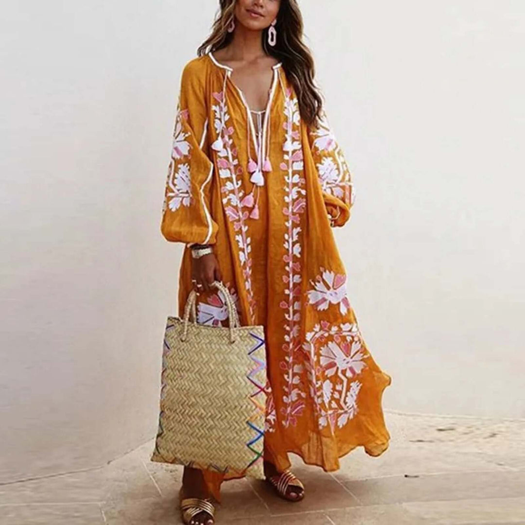 Oversized Vintage Print Dress