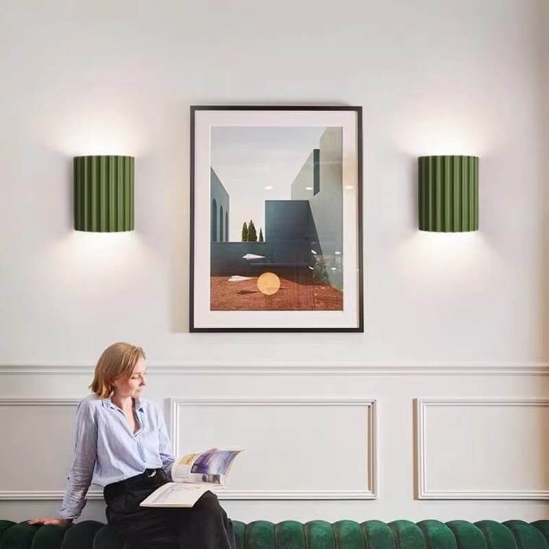 Modern Semi-Circular Resin Wall Sconce