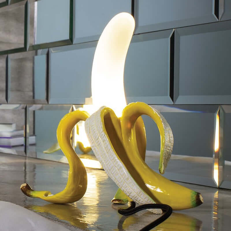 Art Deco Resin Table Lamp with LED Light