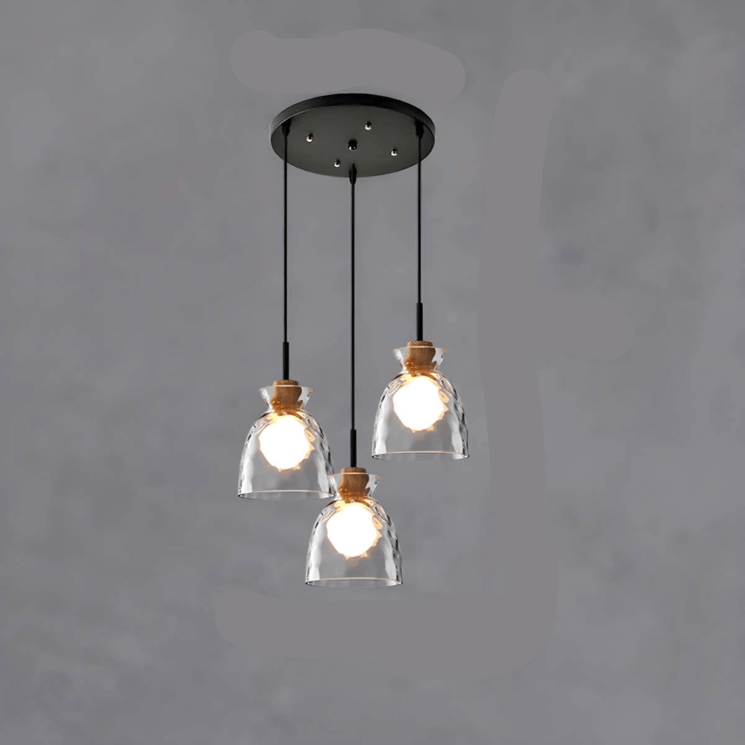 Modern Glass Chandelier for Dining Room, Entryway or Kitchen Lighting