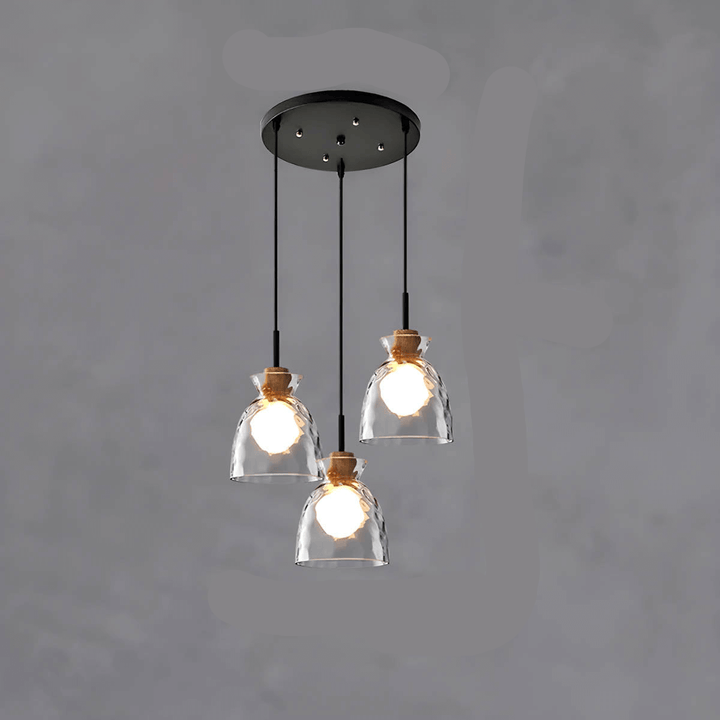 Modern Glass Chandelier for Dining Room, Entryway or Kitchen Lighting