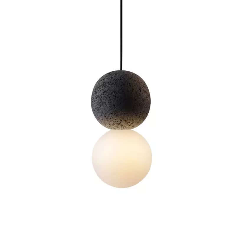 Modern Pendant Lamp with Volcanic Rock Diffuser