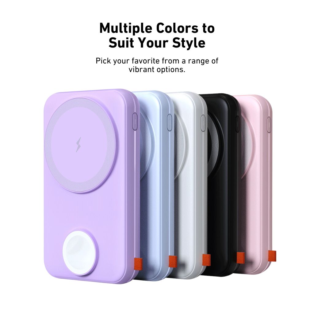 2-in-1 PowerBank with wireless, Type-C charging; sleek design, LED display, magnetic attachment, dual port for fast charge.
