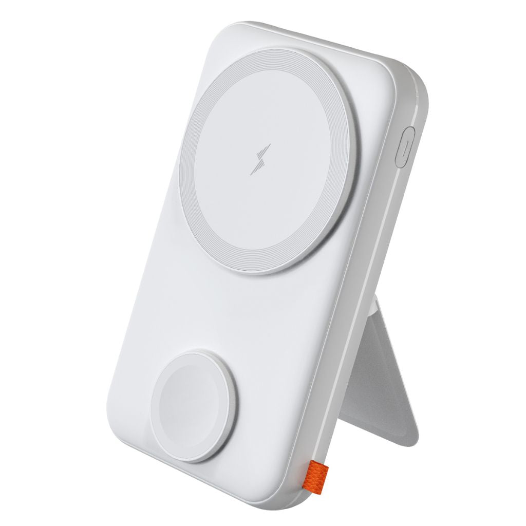 2-in-1 PowerBank with wireless, Type-C charging; sleek design, LED display, magnetic attachment, dual port for fast charge.