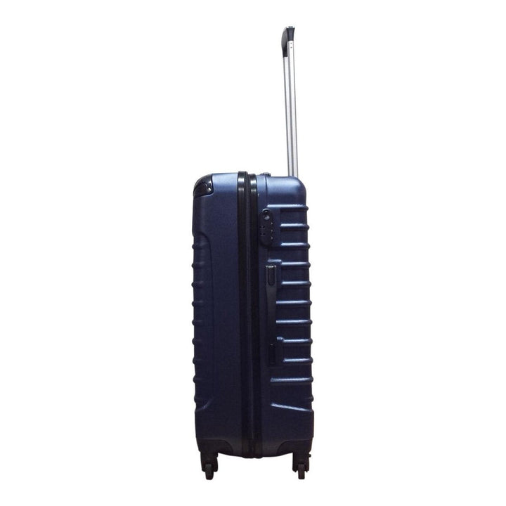Vacation-ready 2-piece hard shell luggage set made from durable ABS plastic with spinner wheels.