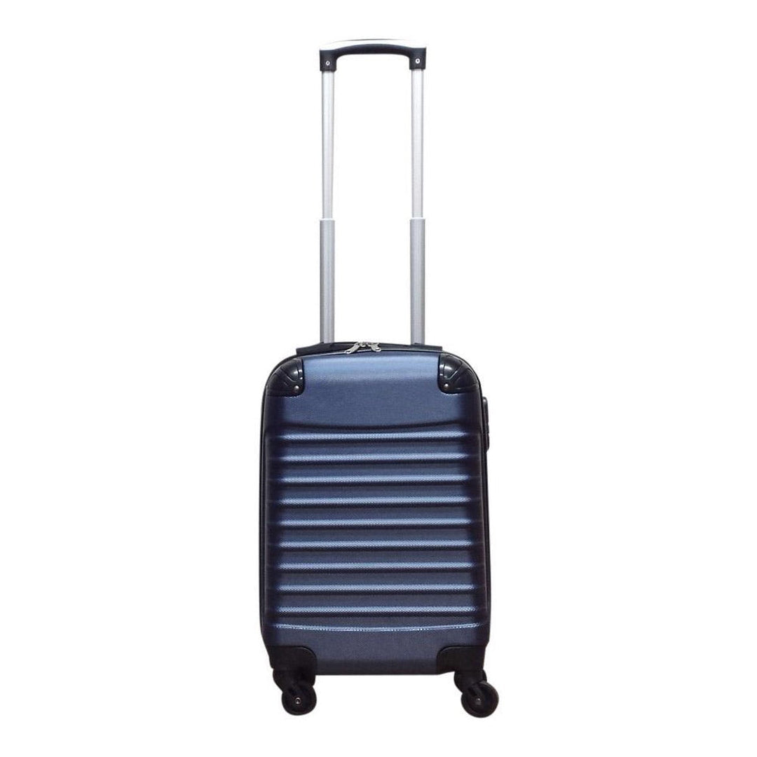 Stylish and durable 2-piece ABS hard shell travel set with smooth spinner wheels for easy transport.