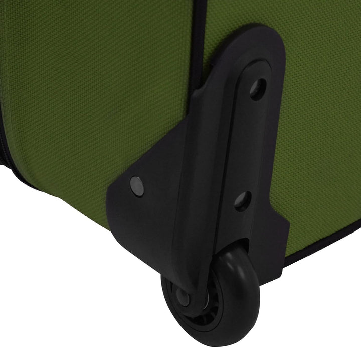 Compact 2-piece softside carry-on luggage set, ready for efficient travel & easy storage.