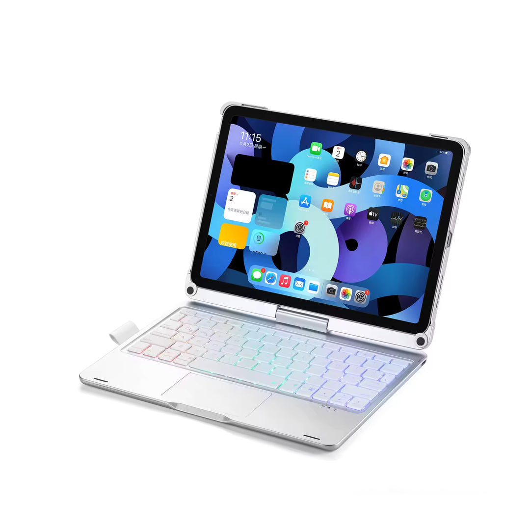iPad Keyboard Case with Backlit Keys and Trackpad