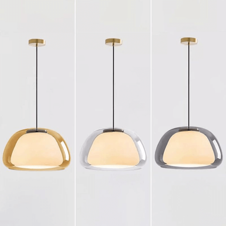 Modern White Glass Pendant Light