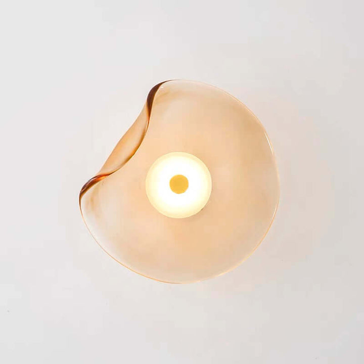 Modern Amber Glass Wall Light
