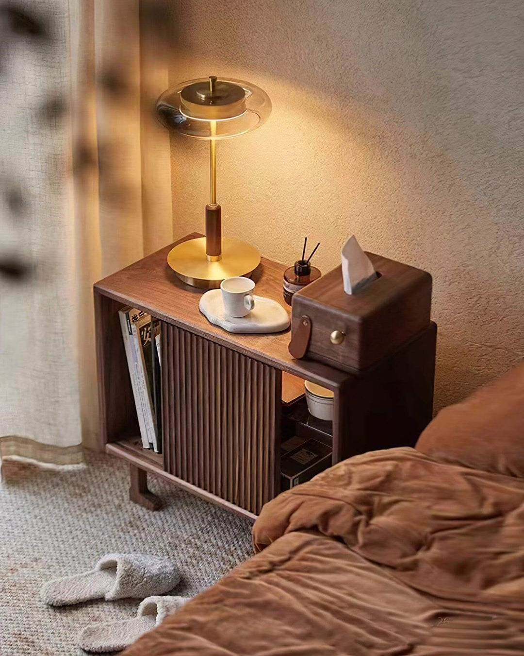 Modern Glass & Metal LED Table Lamp