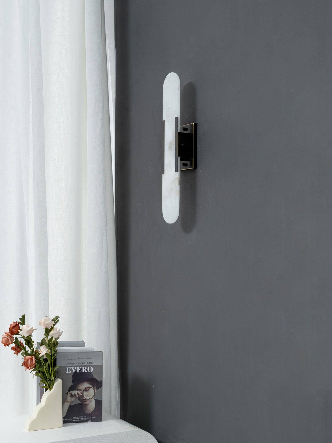 Elongated Alabaster Wall Lamp