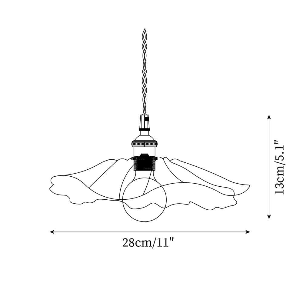 Elegant Flower Glass Pendant Light