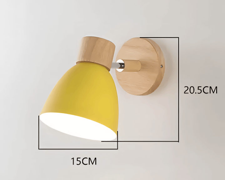 Nordic Modern Wood Hanging Wall Lamp with Switch