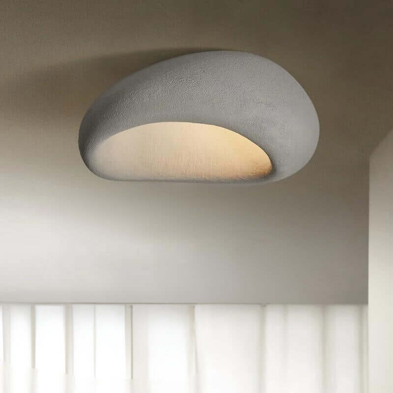 Wabi-Sabi Style Resin Ceiling Light Fixture