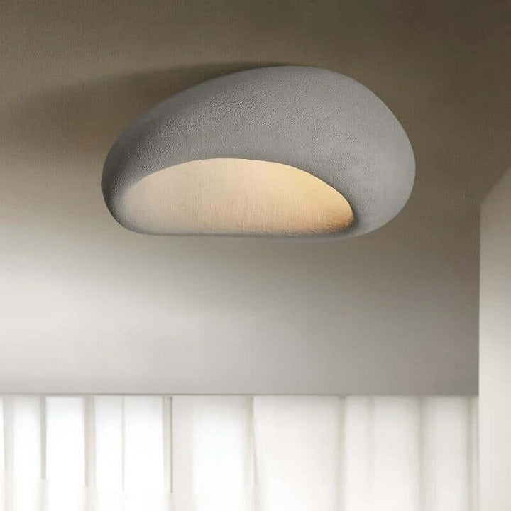 Wabi-Sabi Style Resin Ceiling Light Fixture