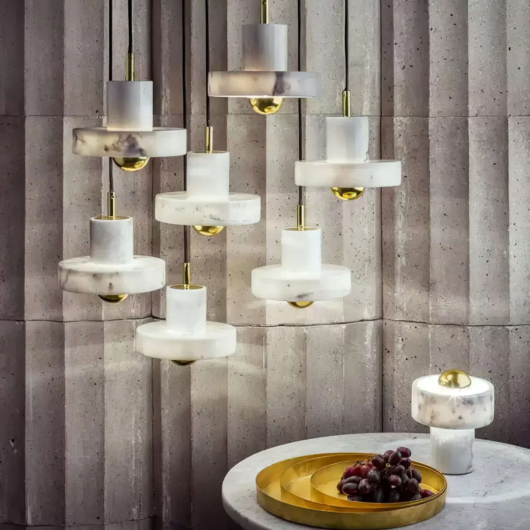 Marble Pendant Lamp with Integrated LED