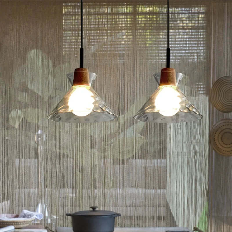 Modern Glass Pendant Light Fixture Hanging Lamp