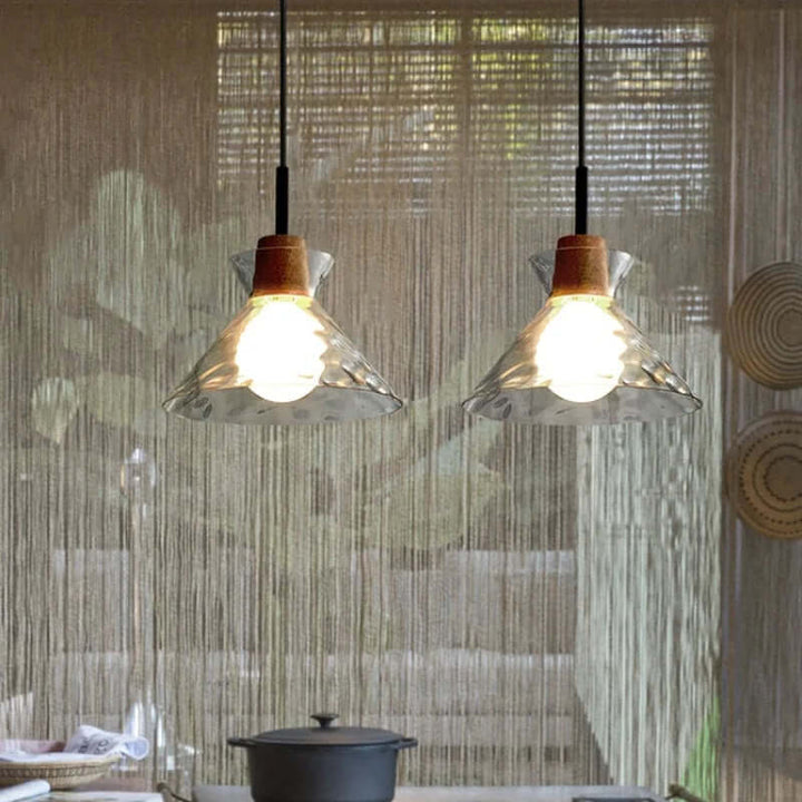 Modern Glass Pendant Light Fixture Hanging Lamp