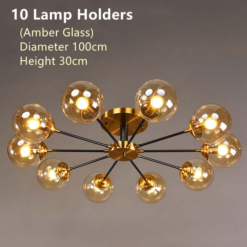Modern Copper LED Chandelier